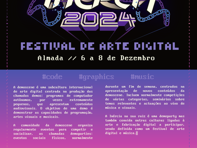 Flyer for Inércia 2024: Flyer uploaded by psenough